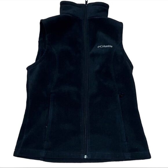 Columbia Black Fleece Vest Women’s size medium - Picture 1 of 5